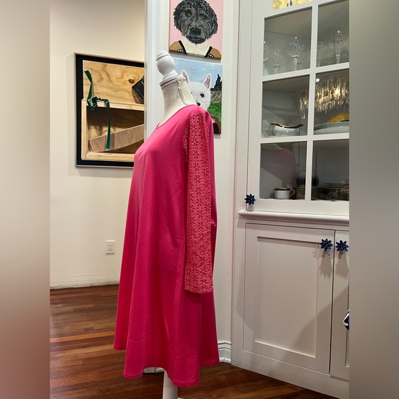 Dior Vibrant Pink Long Sleeve Dress - Picture 5 of 7